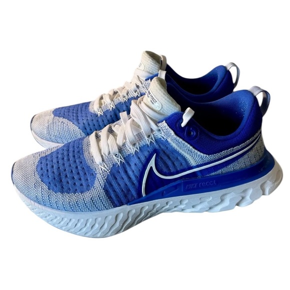 NIKE FLYKNIT React Infinity Run FK 2 Men's Size 10 Blue White Athletic Shoe - Picture 1 of 14